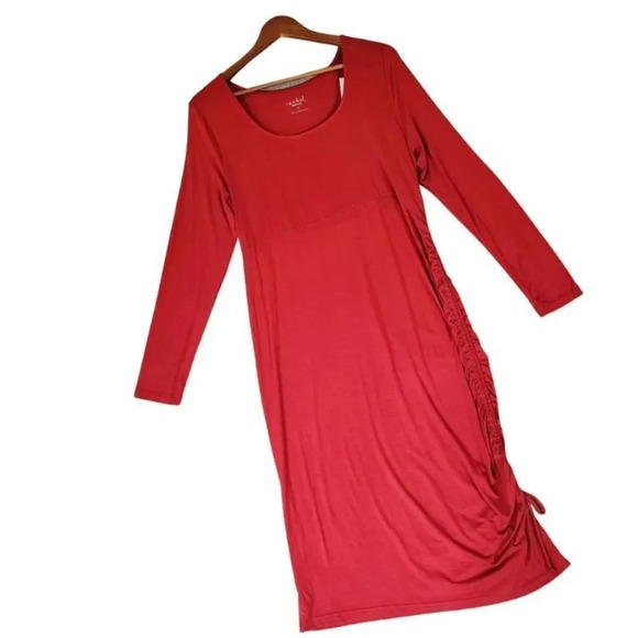 NWT Isabel Maternity By Ingrid & Isabel Women Rushed Bodycon Maternity Dress - Picture 11 of 16